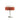 Modern table lamp with double layered white and orange fabric shades and sleek metal base