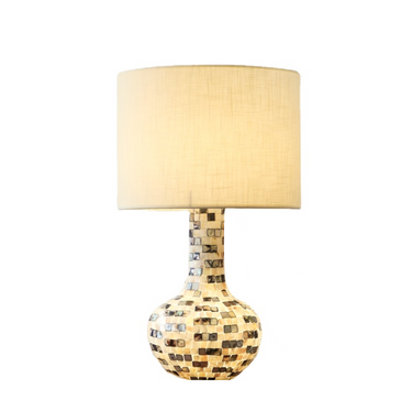 mother of pearl table lamp with inlay design