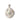 A silver ceramic vase with a handcrafted appearance, featuring a rounded body with indented texture and a narrow neck.