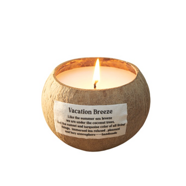 coconut wax candle with natural fragrance