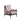 Striped upholstered armchair with brown and cream velvet fabric and dark wooden frame