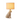 A ceramic cheetah-shaped lamp base with a linen lampshade, LED bulb not included.