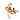 Artificial floral arrangement featuring leaves with autumn colors in a white vase with polka dots.