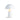 White table lamp with a dome-shaped shade on a white background
