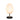 Modern egg-shaped table lamp with white glass shade and black base for stylish home décor