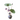 A set of dried lotus flowers with green leaves, arranged in a cylindrical blue vase with a floral pattern.