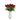 A bouquet of artificial red roses made from silk and PVC stems, displayed in a white vase.