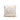 Cream fluffy decorative square pillow with textured knotted center for cozy home décor