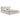 Modern tufted fabric bed frame in beige with plush bedding and decorative pillow
