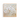 Abstract textured painting of white and light blue flowers with gold centers and brown stems in a light orange frame for home décor