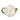 White ceramic teapot shaped like a flower with pink-edged petals and green handle and spout, decorative home décor