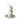 Unique abstract white sculpture on a round base with a vertical metal rod by LaFloria Home Décor