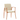 Beige chair with wooden frame on a white background