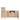 Designer natural wood media console with cane panel doors and drawers, modern home décor