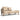 Modern wooden sofa with beige horse-patterned cushions and pillows, stylish home décor furniture
