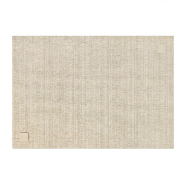 LaFloria beige textured fabric placemat with stitched square accents, modern home décor