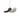 Modern designer pendant light with dual curved shades in black and white, stylish home décor lighting