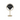 Modern table lamp with black shade and gold metal base on a white background