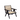 A black armchair with a beech wood frame and hand-woven Kalimantan rattan seat and backrest.