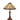 Elegant table lamp with ornate bronze base and stained glass shade featuring intricate vine patterns