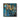 Abstract modern art wall painting with blue, beige, and brown geometric shapes in black frame