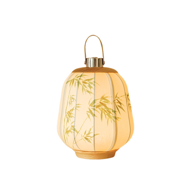 LaFloria decorative hanging lantern with bamboo leaf design and warm light for elegant home décor