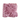 A round cushion with a chiffon cover and a floral pattern, in a pink color.