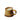 A beige and brown ceramic mug with a handle, filled with a liquid, against a white background.