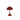 Red table lamp on a white background