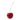 Glossy red decorative cherry sculpture with long thin stem for home décor