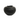 Black textured vase on a white background