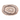Round area rug with concentric circle pattern on a white background
