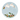 Round blue rug with white rabbits and green plants with red berries, decorative home décor