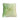 Green silk decorative pillow with subtle bamboo leaf pattern and traditional knot closure