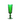 A green, handcrafted, lead-free glass stemware piece with a floral pattern.