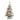 Elegant white Christmas tree with silver star top, white ribbons, ornaments, and warm lights in wicker basket
