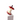 A hand-carved fiberglass apple sculpture mounted on a white oakwood stand, with a detachable red half visible in the image.