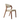 walnut wood chair with leather seat cushion