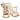 LaFloria stylish wooden rocking chair with beige corduroy cushions for cozy home décor