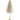 White minimalist Christmas tree with soft tulle layers, star ornaments, and warm string lights on wooden stand