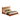 wooden bed frame with beige upholstered headboard, white bedding, green pillows, and green throw blanket