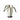 Modern white and black sculptural table lamp with curved panels, designer home décor piece