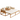 Modern wooden sofa bed with cream cushions and built-in tray table holding tea set and plant