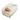 Modern cream wool fabric sofa with curved backrest and assorted oval cushions in beige and brown