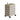 Modern beige mobile storage cart with four drawers and wheels, minimalist home organizer