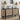 solid wood buffet with natural rattan door detail