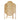 LaFloria natural rattan three-panel room divider with rounded top and woven cane design