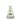 Modern green glass vase with stacked rounded shapes inside clear cone-shaped glass, stylish home décor
