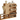 rattan shoe shelf with natural wood frame and woven panels