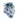 Abstract blue and white sculptural wall art with flowing, curved shapes on white background
